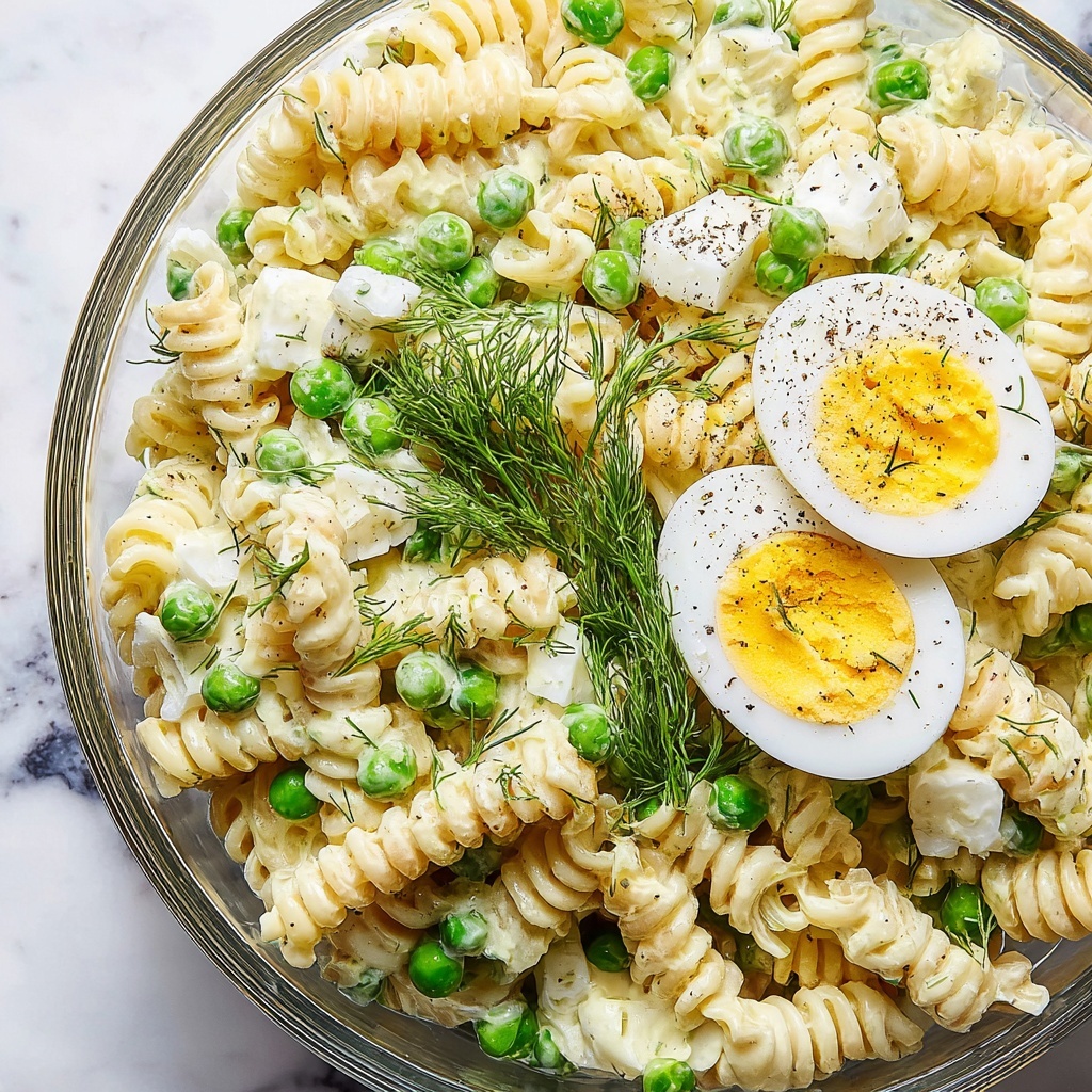 Creamy Pasta Salad with Hard-Boiled Eggs Recipe - Recipe Image