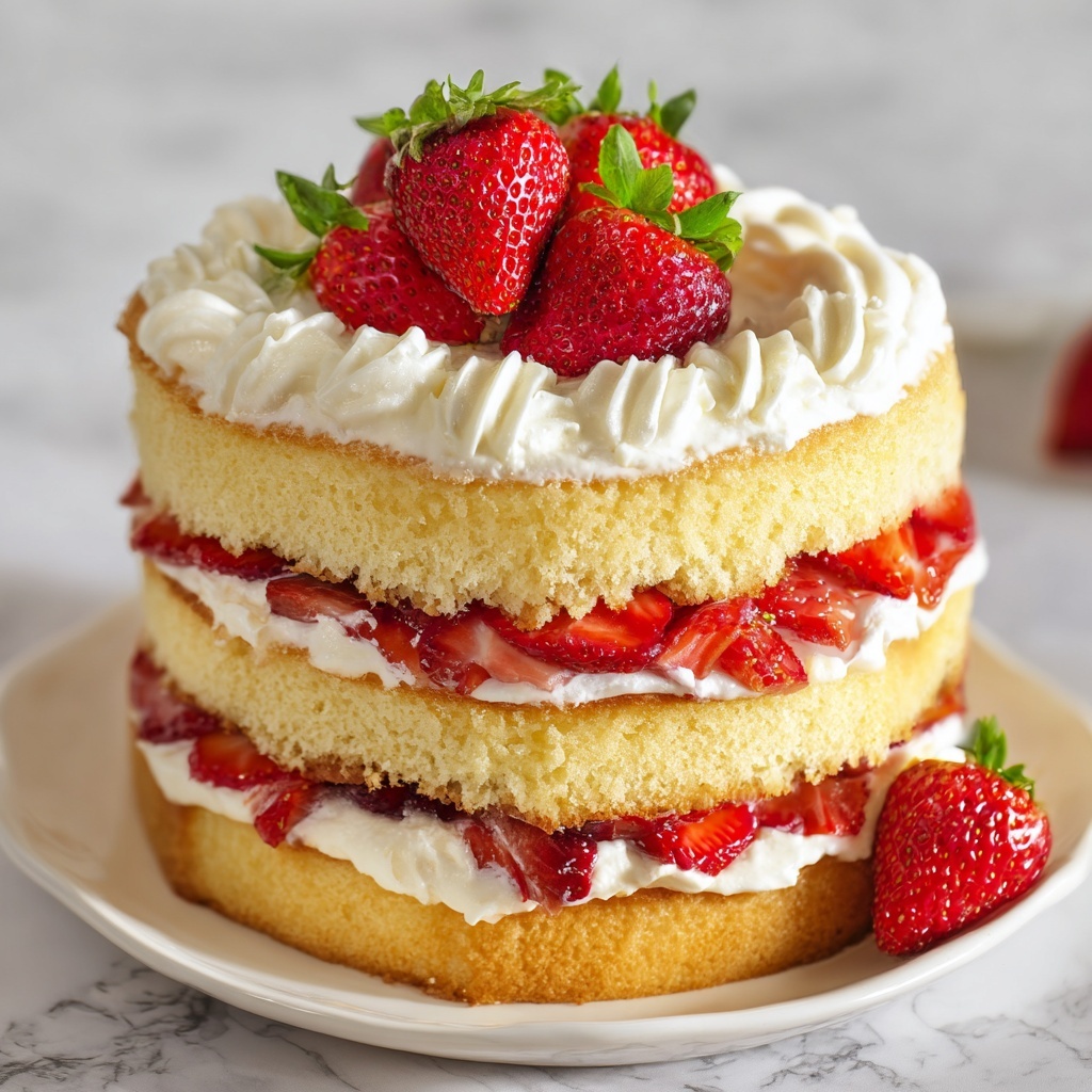 Best Strawberry Shortcake Cake Recipe - Recipe Image