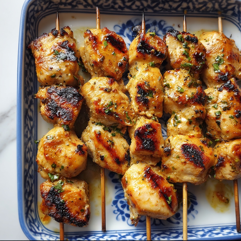 Oven-Baked Chicken Skewers with Bell Peppers and Onions Recipe - Recipe Image