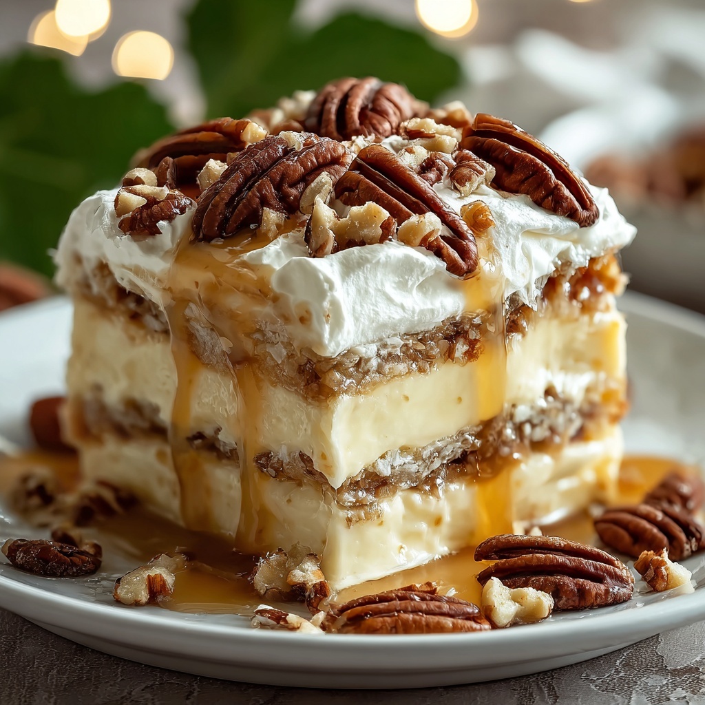 Southern Charm Pecan Pie Lasagna Recipe - Recipe Image