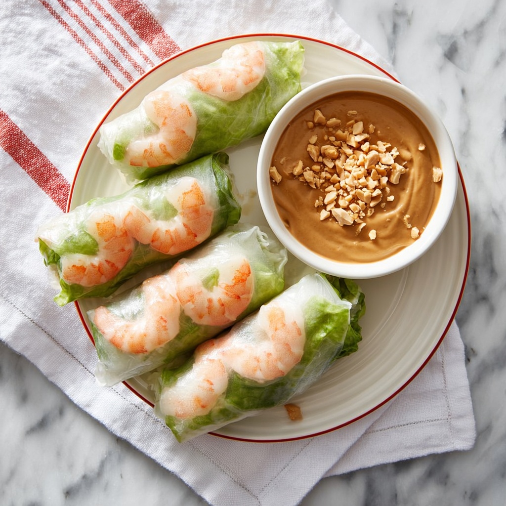 Vegetarian Spring Rolls with Peanut Dipping Sauce Recipe - Recipe Image