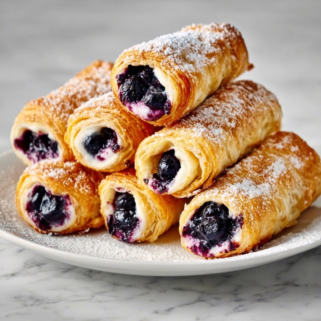 Crispy Blueberry Cream Cheese Rolls Recipe - Recipe Image