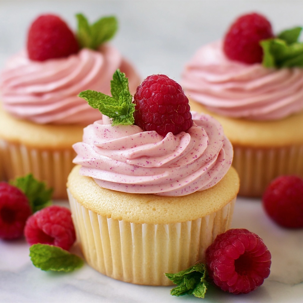 Raspberry Vanilla Cream Cheese Cupcakes Recipe - Recipe Image