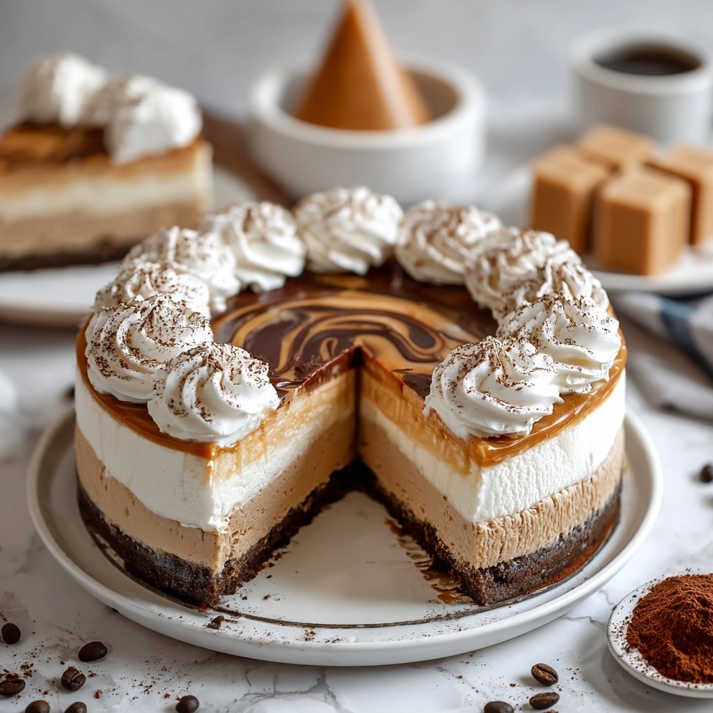 Sumptuous Espresso-Infused Biscuit and Cream Cheese Cake Recipe - Recipe Image