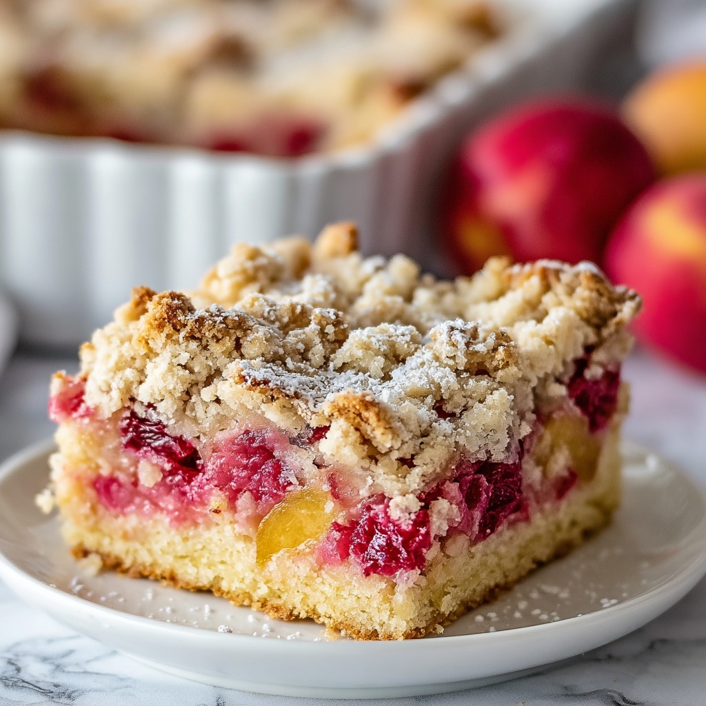 Rhubarb Buckle: A Rustic and Charming Spring Cake Recipe - Recipe Image