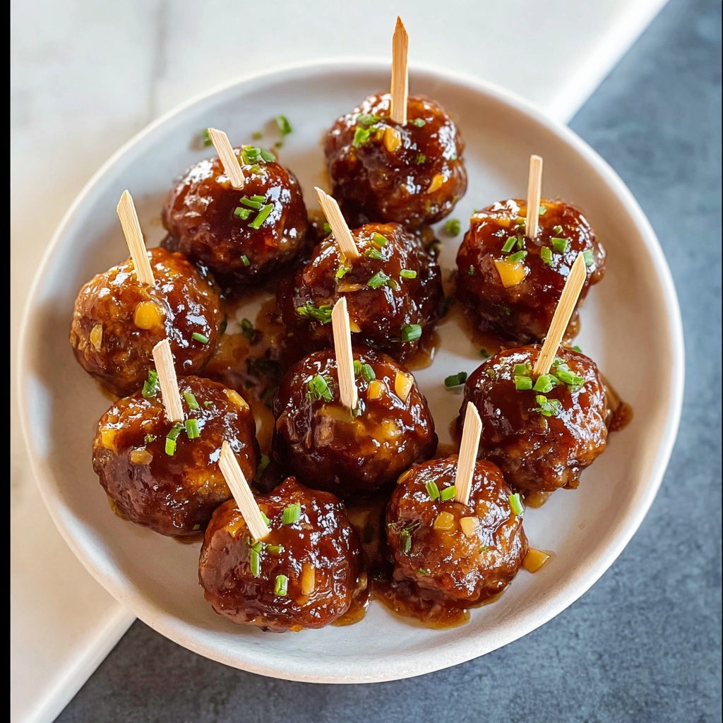 Baked Honey Garlic Meatballs Recipe - Recipe Image