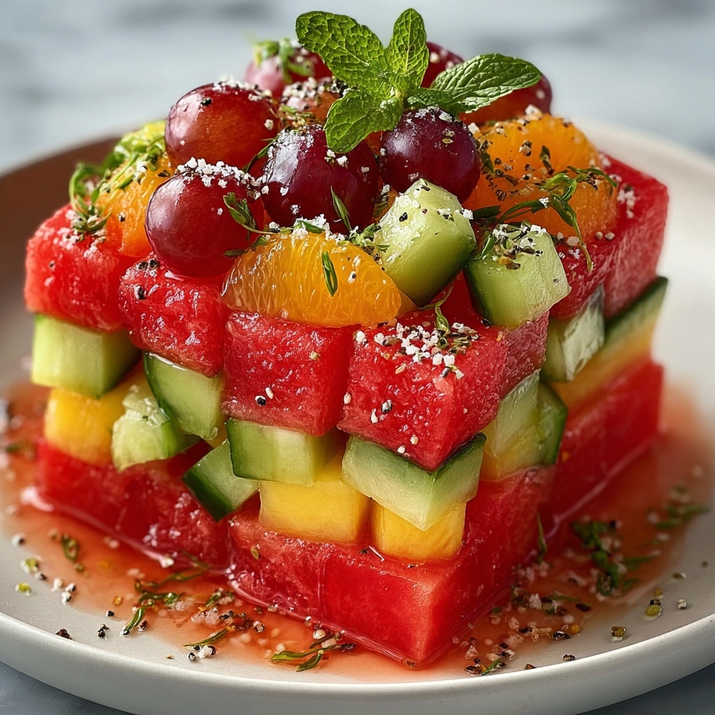 Peach Watermelon Salad: The Ultimate Summer Recipe - Recipe Image