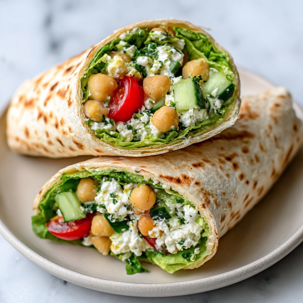 Chickpea Salad Wraps with Lemon Dressing Recipe - Recipe Image