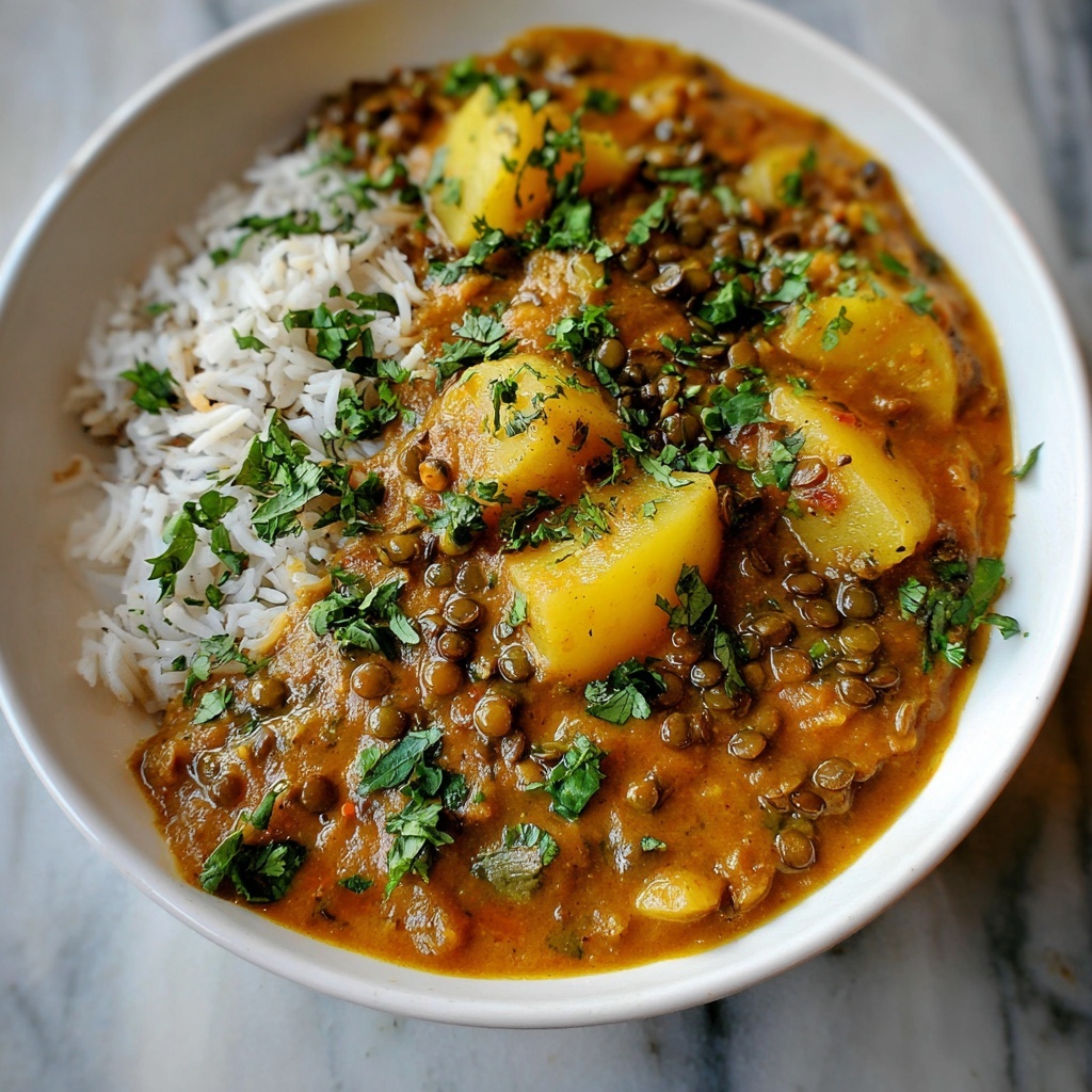 Vegan Butter Lentils and Potatoes Recipe - Recipe Image
