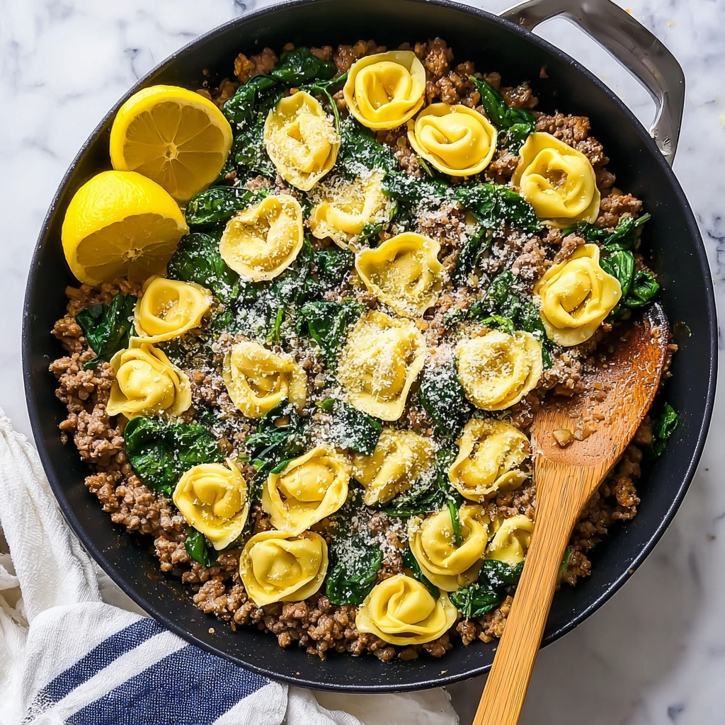 One-Pan Tortellini and Sausage Skillet Dinner Recipe - Recipe Image
