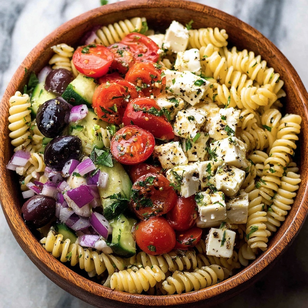 Greek Pasta Salad Recipe - Recipe Image