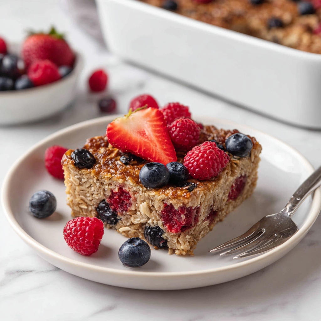 Mixed Berry Baked Oatmeal Recipe - Recipe Image