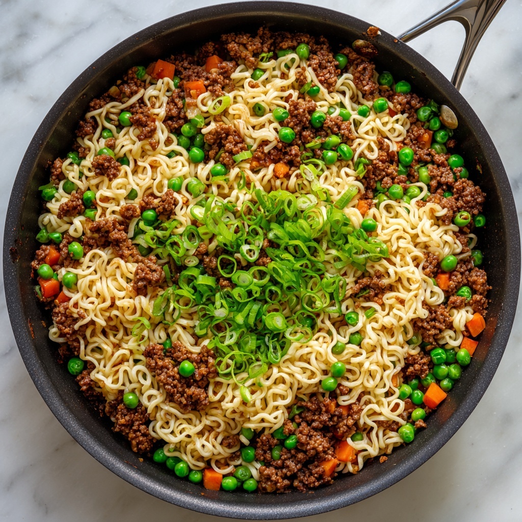 Ground Beef Ramen Skillet Recipe - Recipe Image