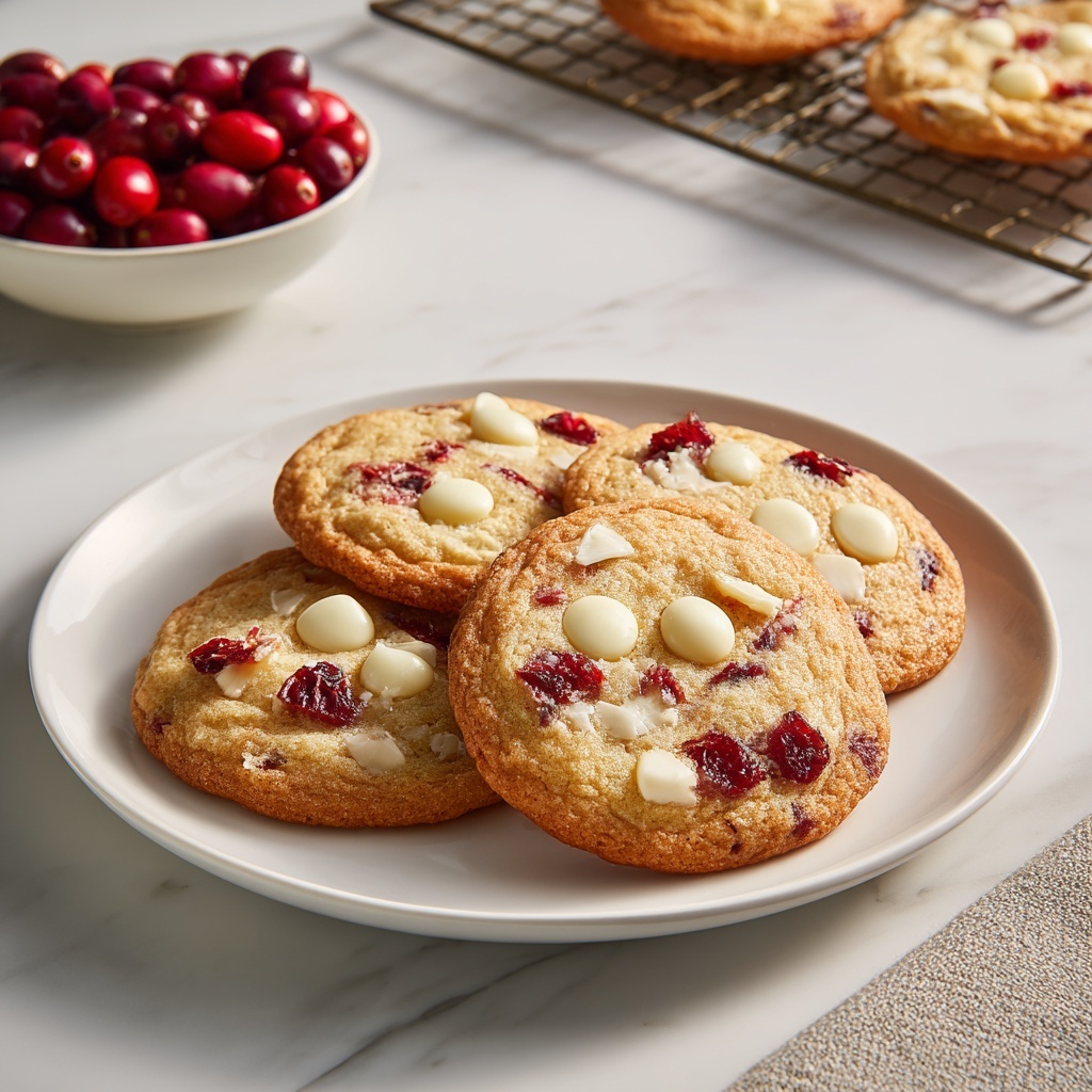 White Chocolate Cranberry Cookies Recipe - Recipe Image