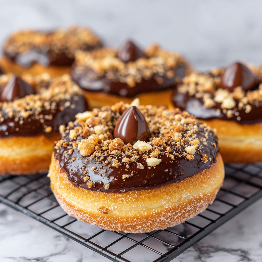 Chocolate Hazelnut Cream Doughnuts Recipe - Recipe Image