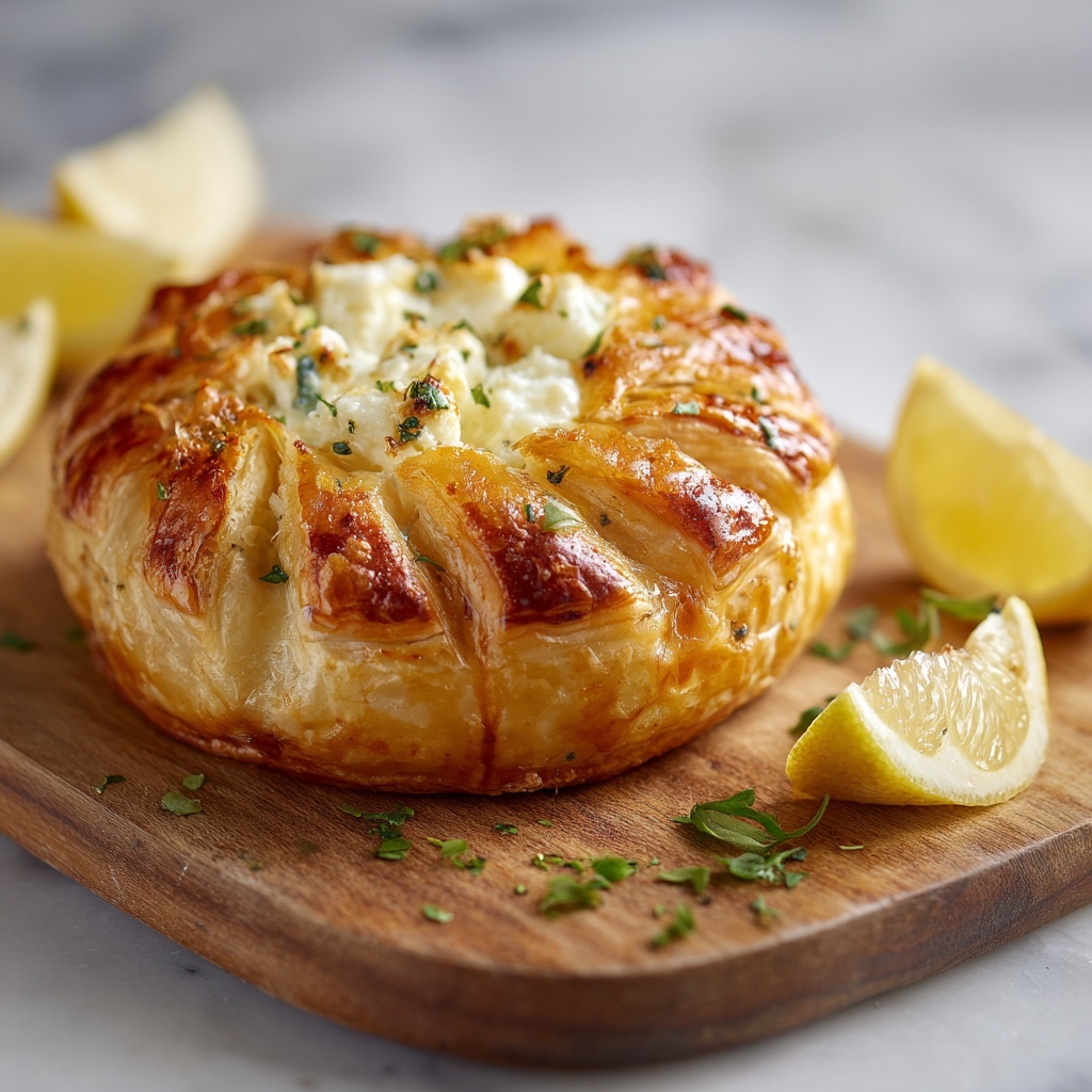 Lemon Curd Herbed Baked Brie Recipe - Recipe Image