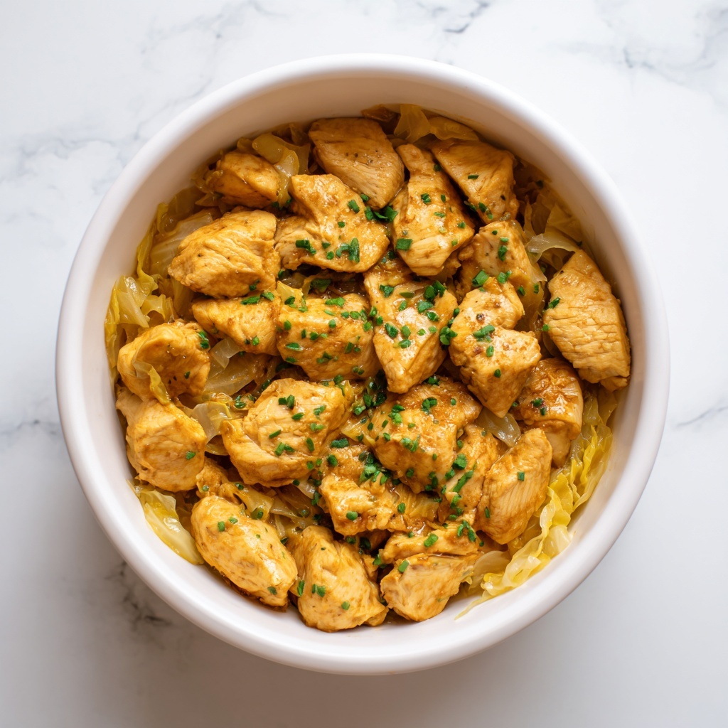 Sautéed Garlic Cabbage with Tender Chicken Recipe - Recipe Image
