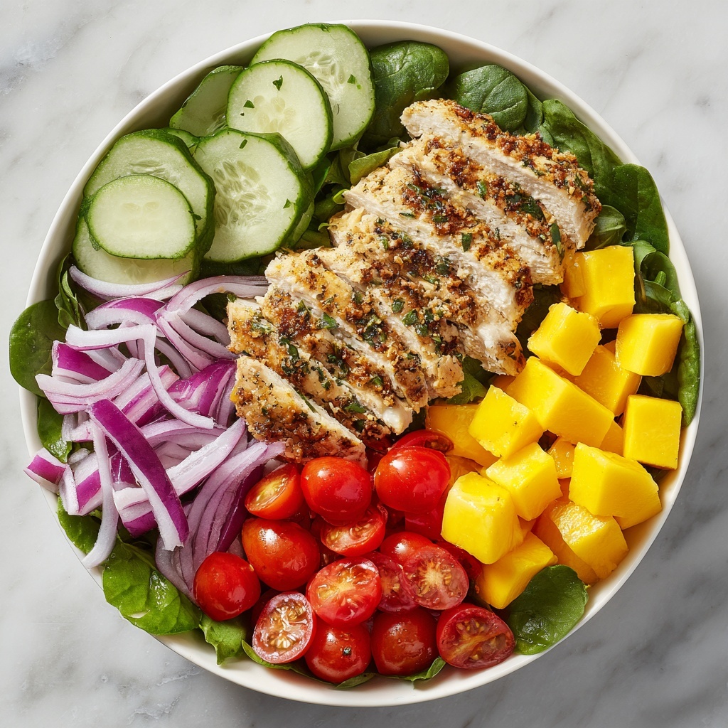 Chicken Mango Salad with Honey Lemon Dressing Recipe - Recipe Image