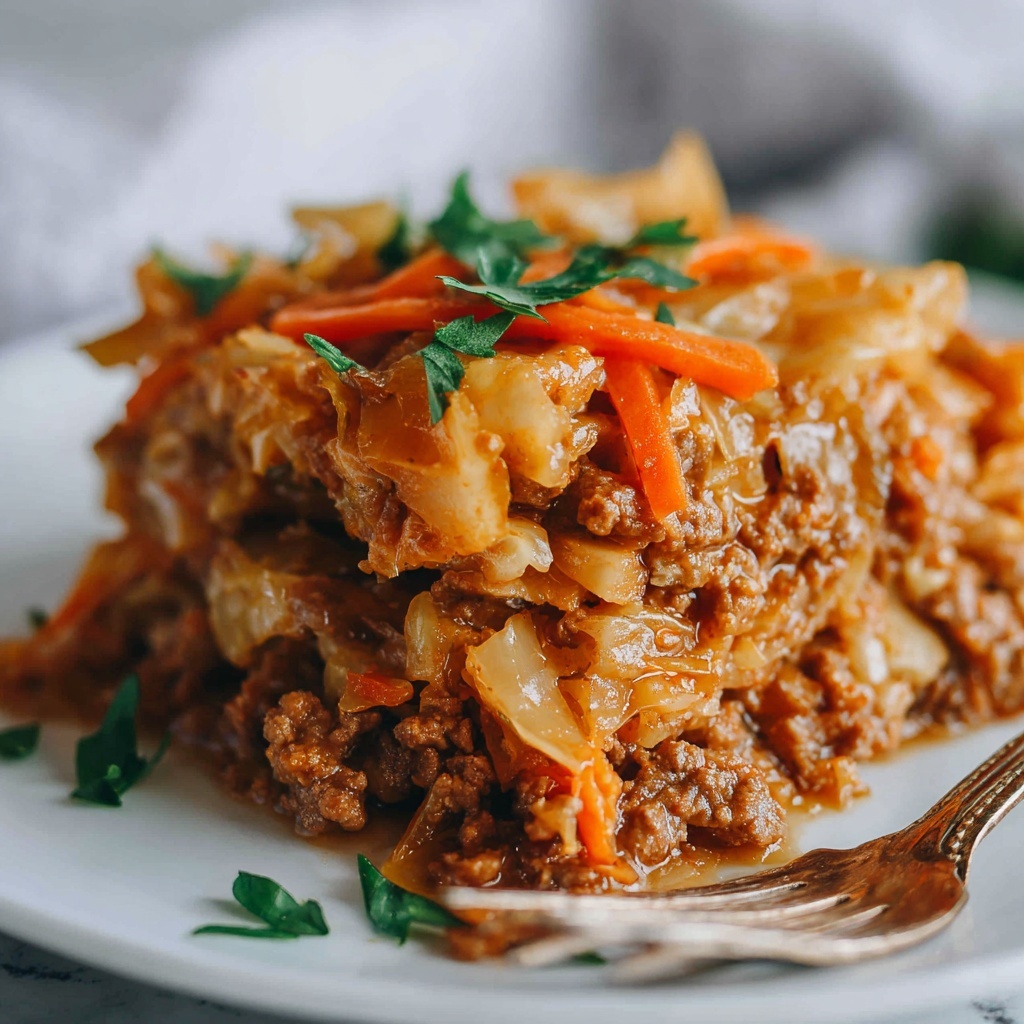 Cabbage and Ground Beef Skillet Recipe - Recipe Image