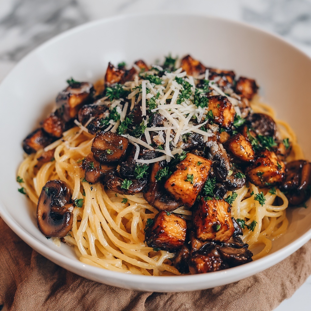 Creamy Cowboy Butter Chicken Linguine Recipe - Recipe Image