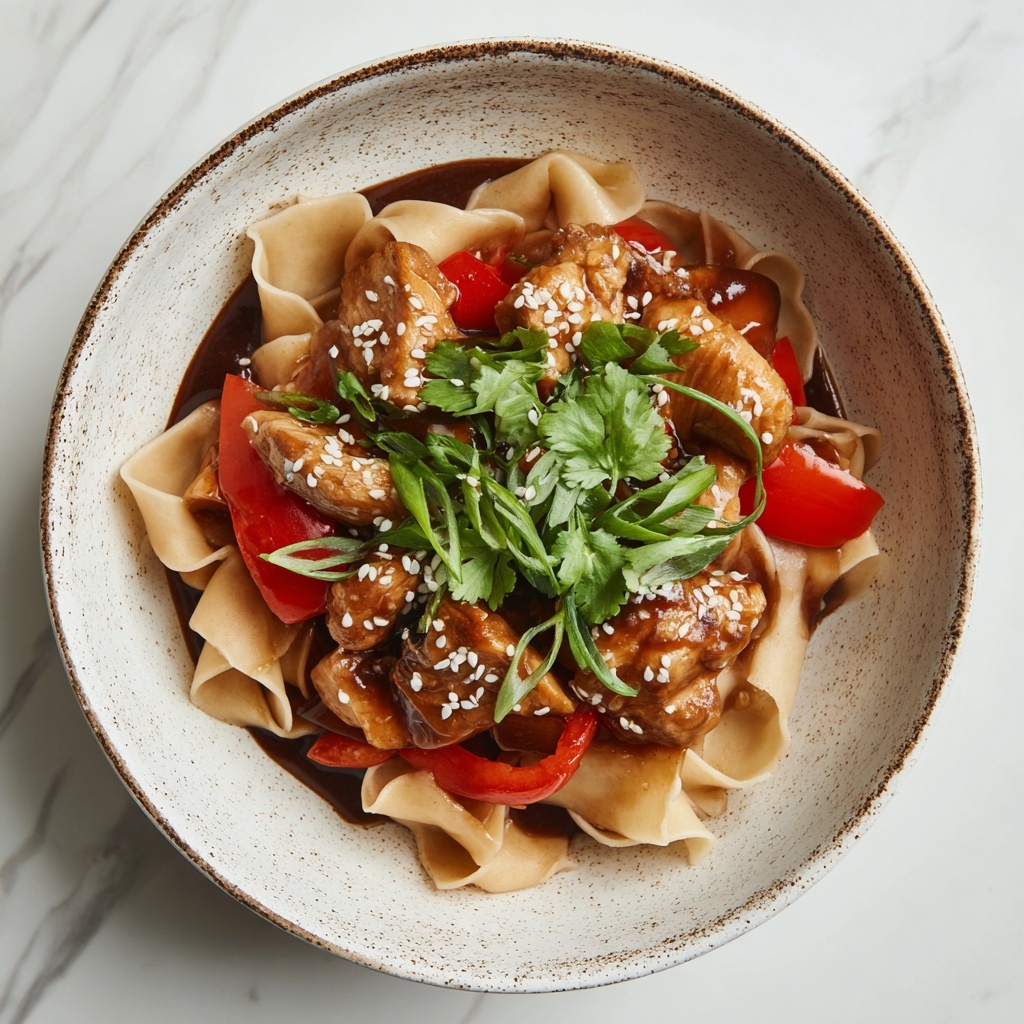 Crispy Garlic Chicken Drunken Noodles Recipe - Recipe Image