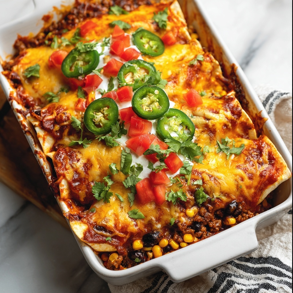 Beef Enchilada Casserole Recipe - Recipe Image