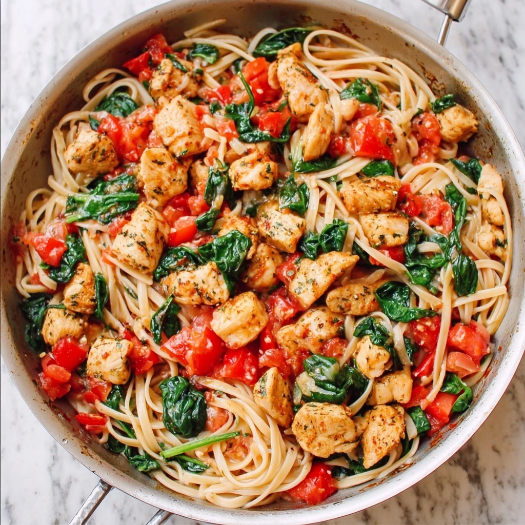 Shrimp Tomato Spinach Pasta in Garlic Butter Sauce Recipe - Recipe Image