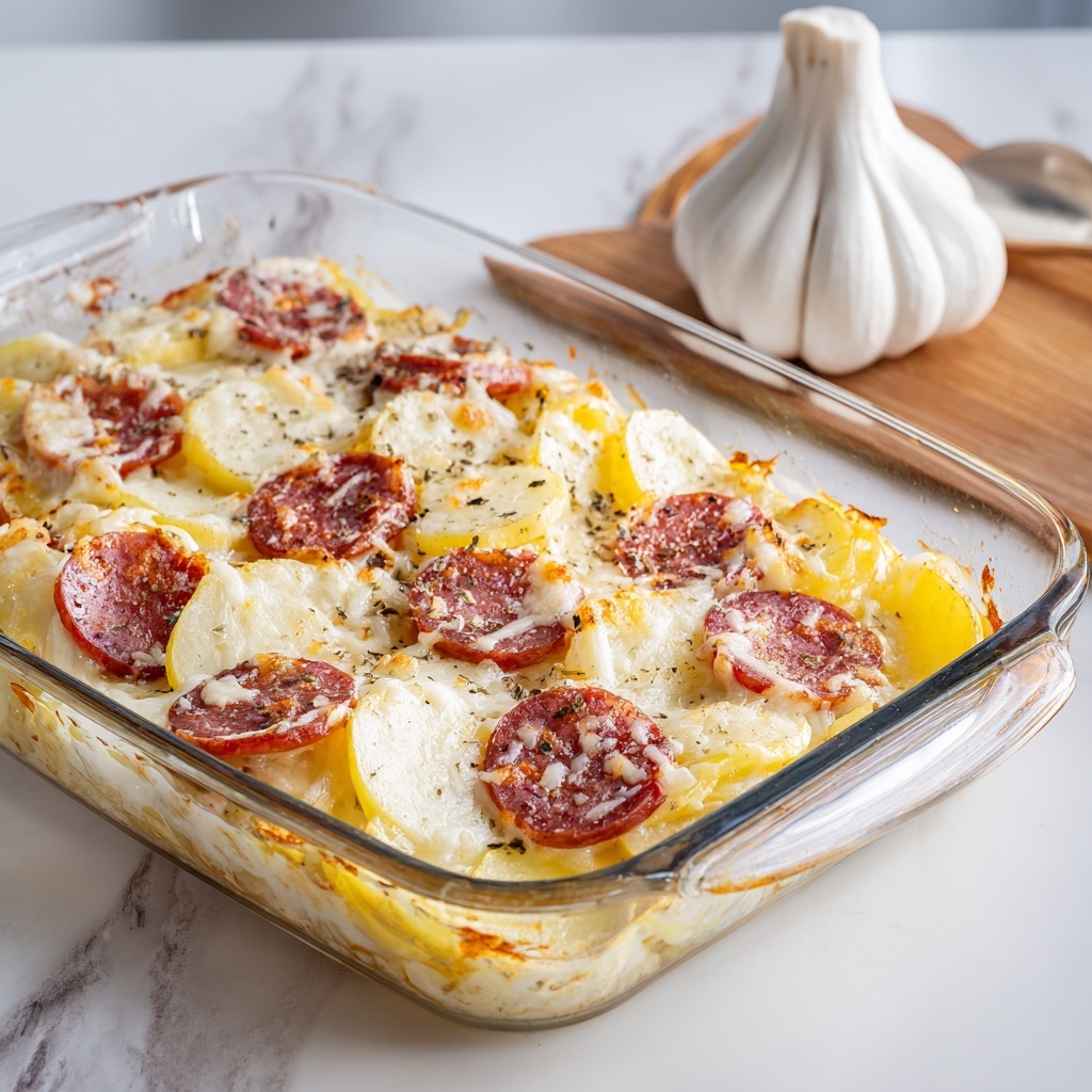 Creamy Sausage Potato Bake Recipe - Recipe Image