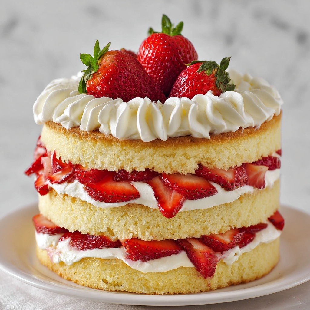 Best Strawberry Shortcake Cake Recipe - Recipe Image