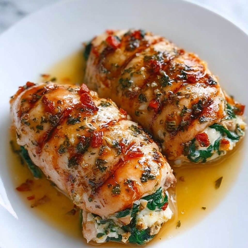 Spinach and Feta Chicken Rolls Recipe - Recipe Image