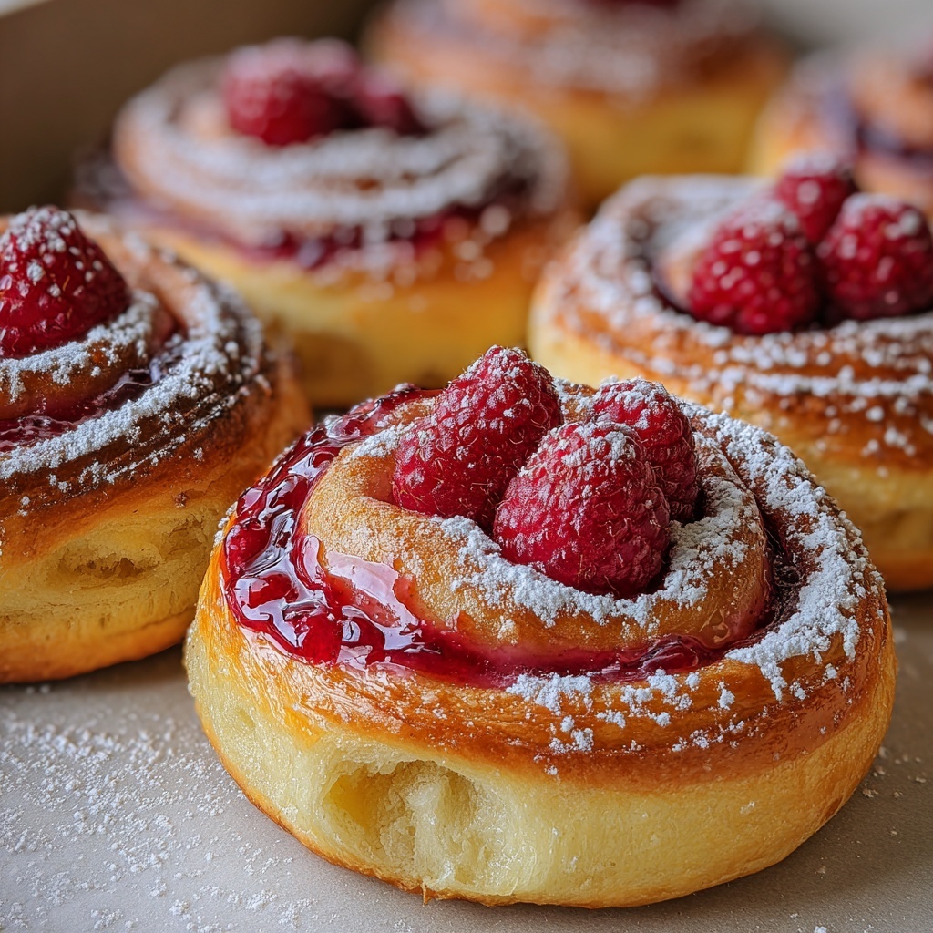 Raspberry Custard Buns Recipe - Recipe Image