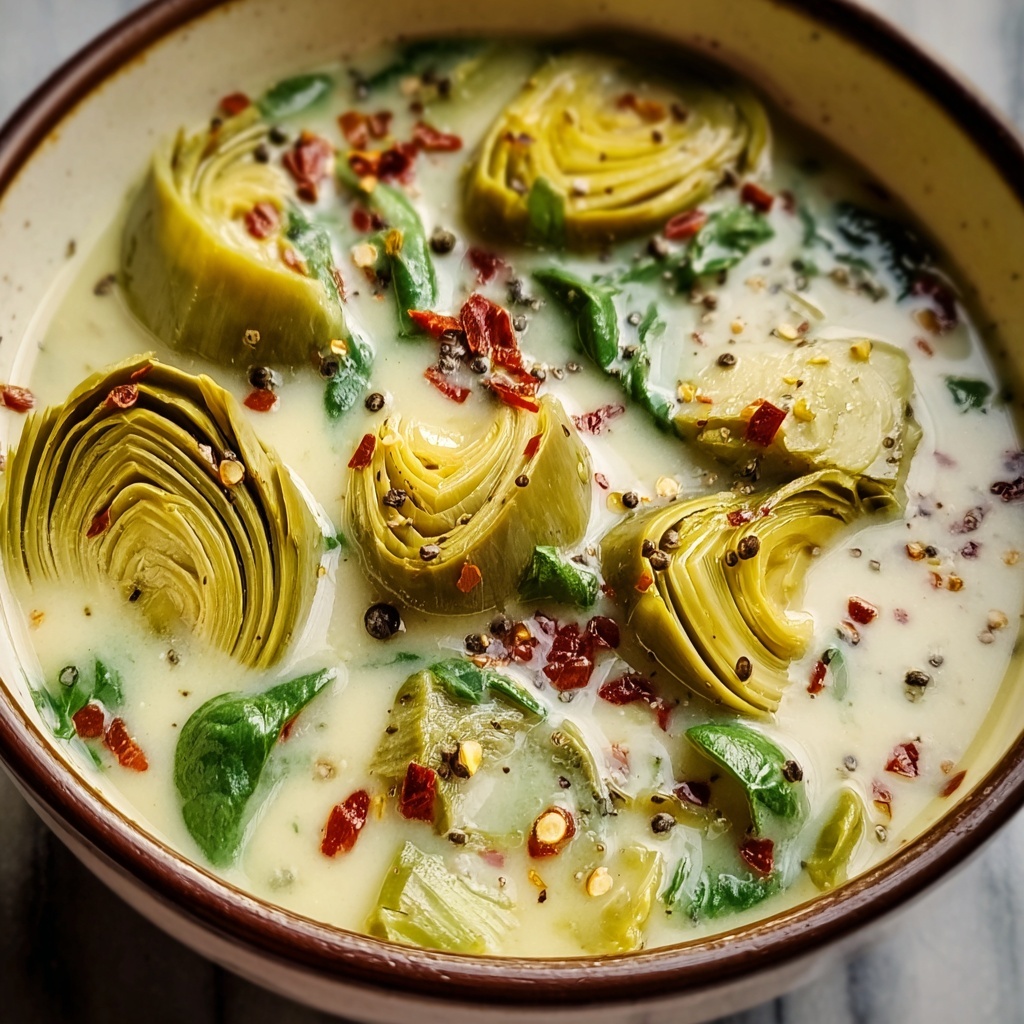 Zesty Tuscan Artichoke Soup Recipe - Recipe Image