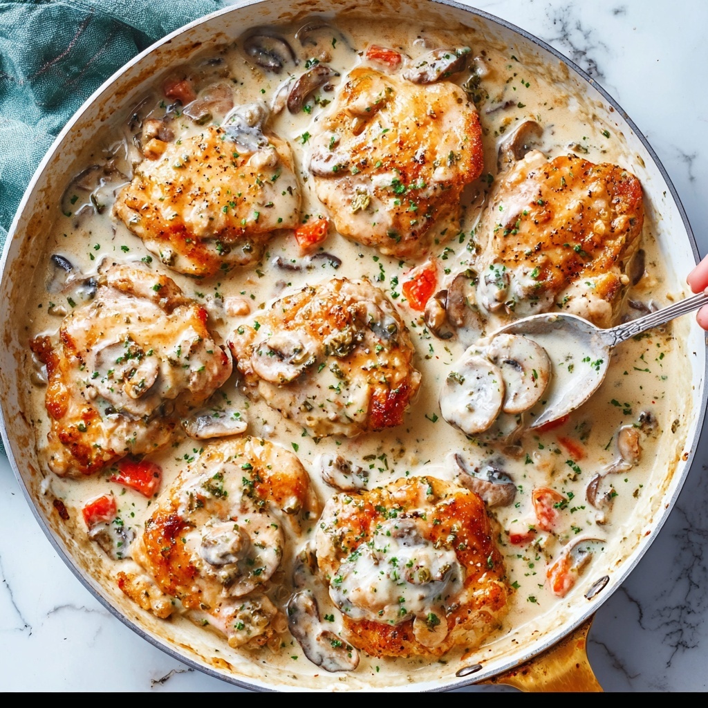 Chicken Thighs in Creamy Garlic Parmesan Sauce Recipe - Recipe Image