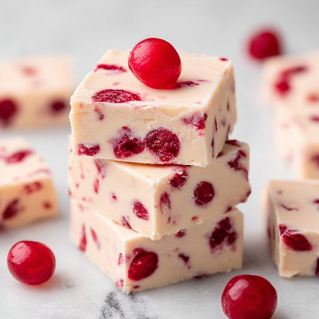 White Chocolate Cherry Fudge Recipe - Recipe Image