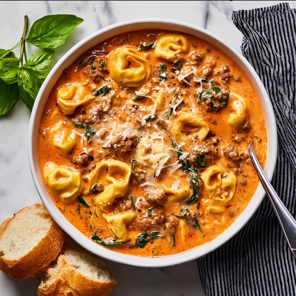 Creamy Sausage Tortellini Soup Recipe - Recipe Image