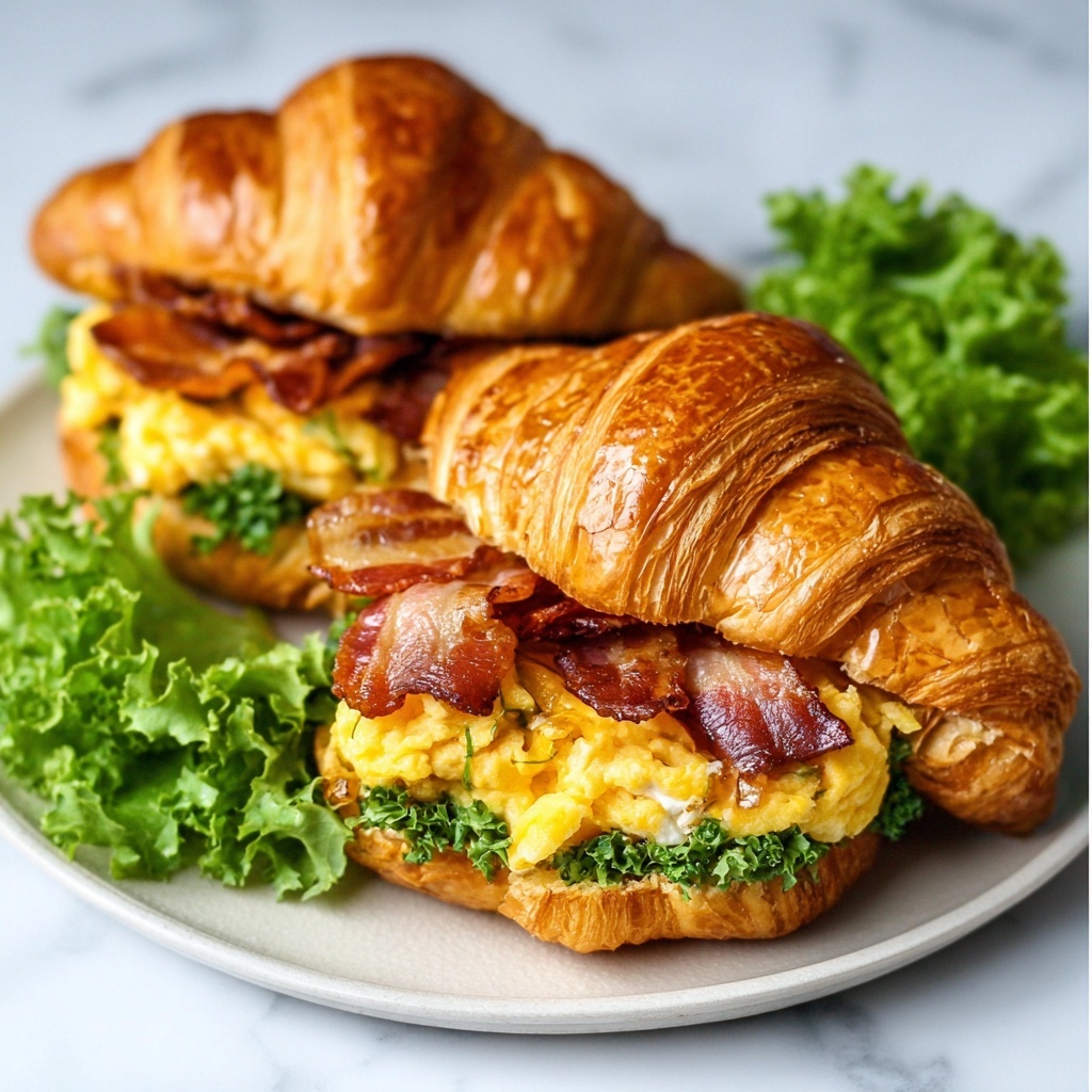 Maple Mustard Croissant Breakfast Sandwich Recipe - Recipe Image