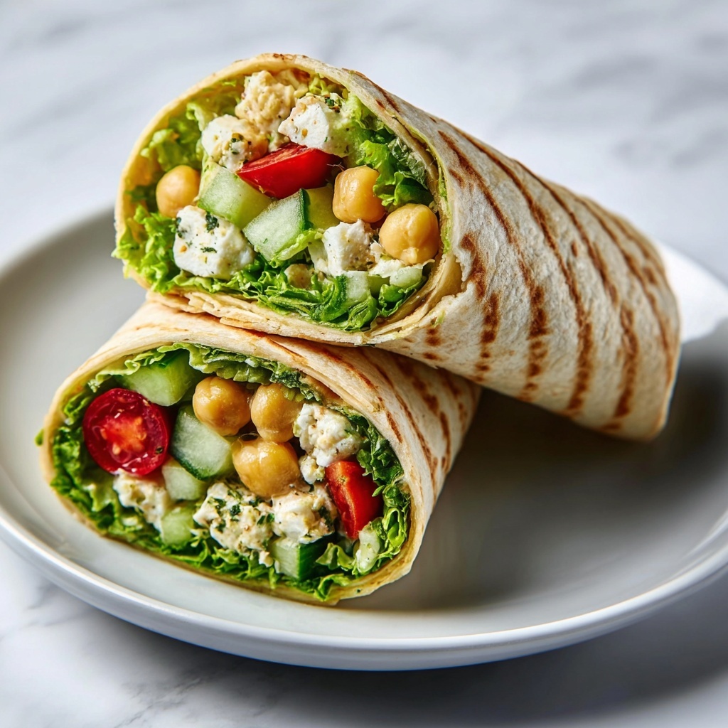 Chickpea Salad Wraps with Lemon Dressing Recipe - Recipe Image