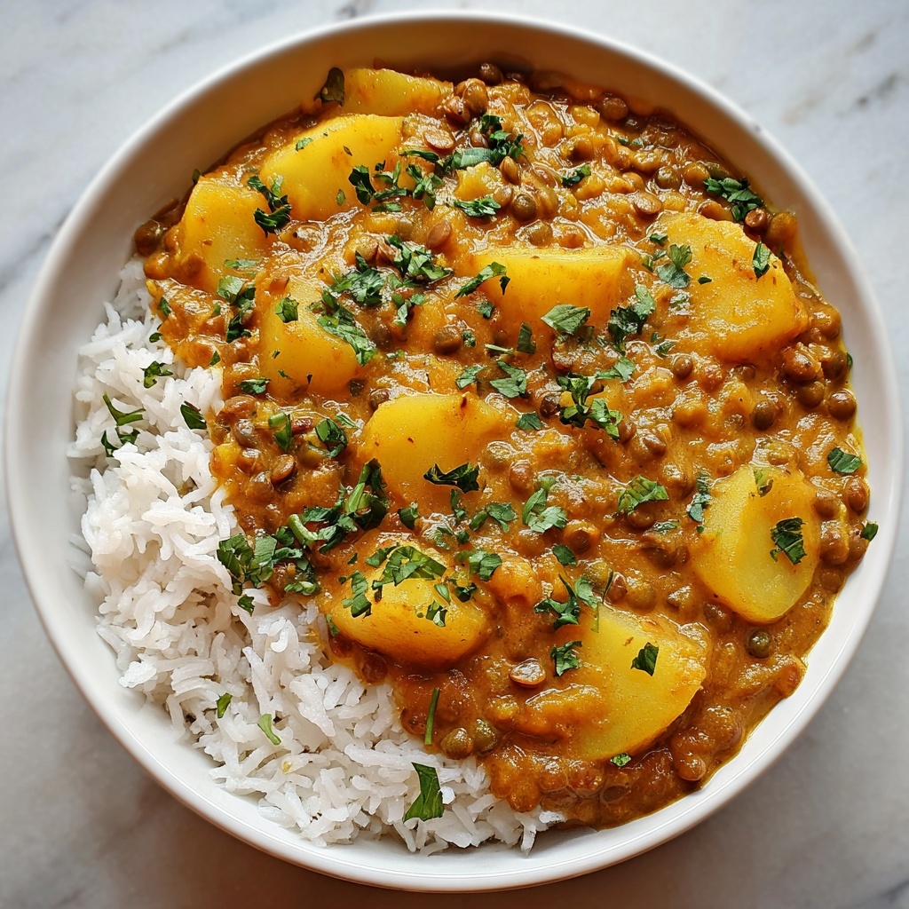 Vegan Butter Lentils and Potatoes Recipe - Recipe Image