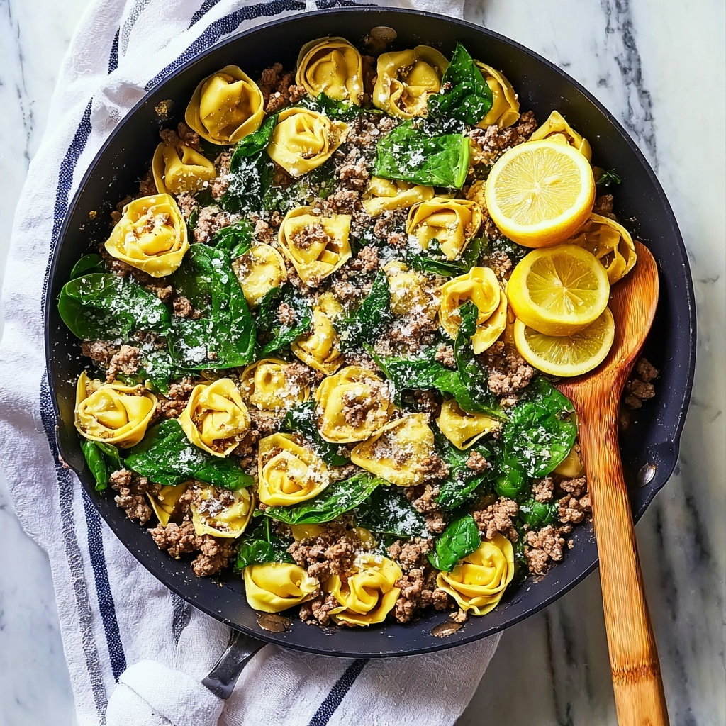 One-Pan Tortellini and Sausage Skillet Dinner Recipe - Recipe Image