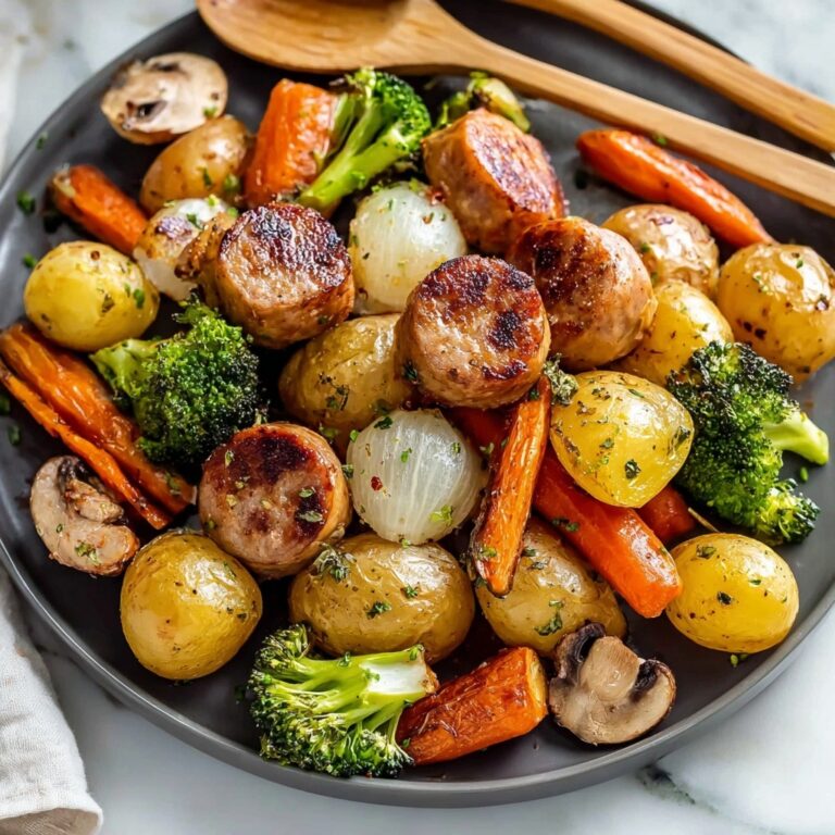 One Pan Baked Italian Sausage and Veggies Recipe