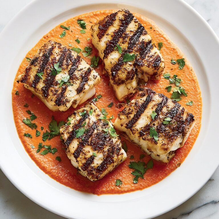 Grilled Cod with Romesco Sauce Recipe