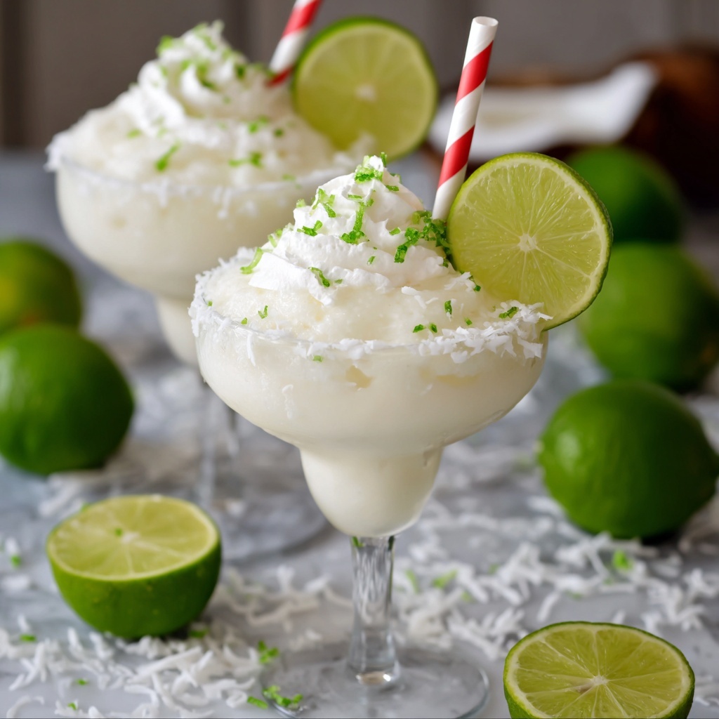 Coconut Lime Frozen Margaritas Recipe - Recipe Image