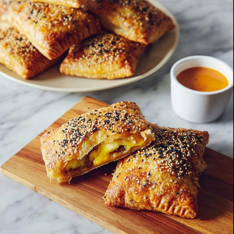 Savory Breakfast Pop Tarts with Cheesy Egg, Sausage, and Onions Recipe