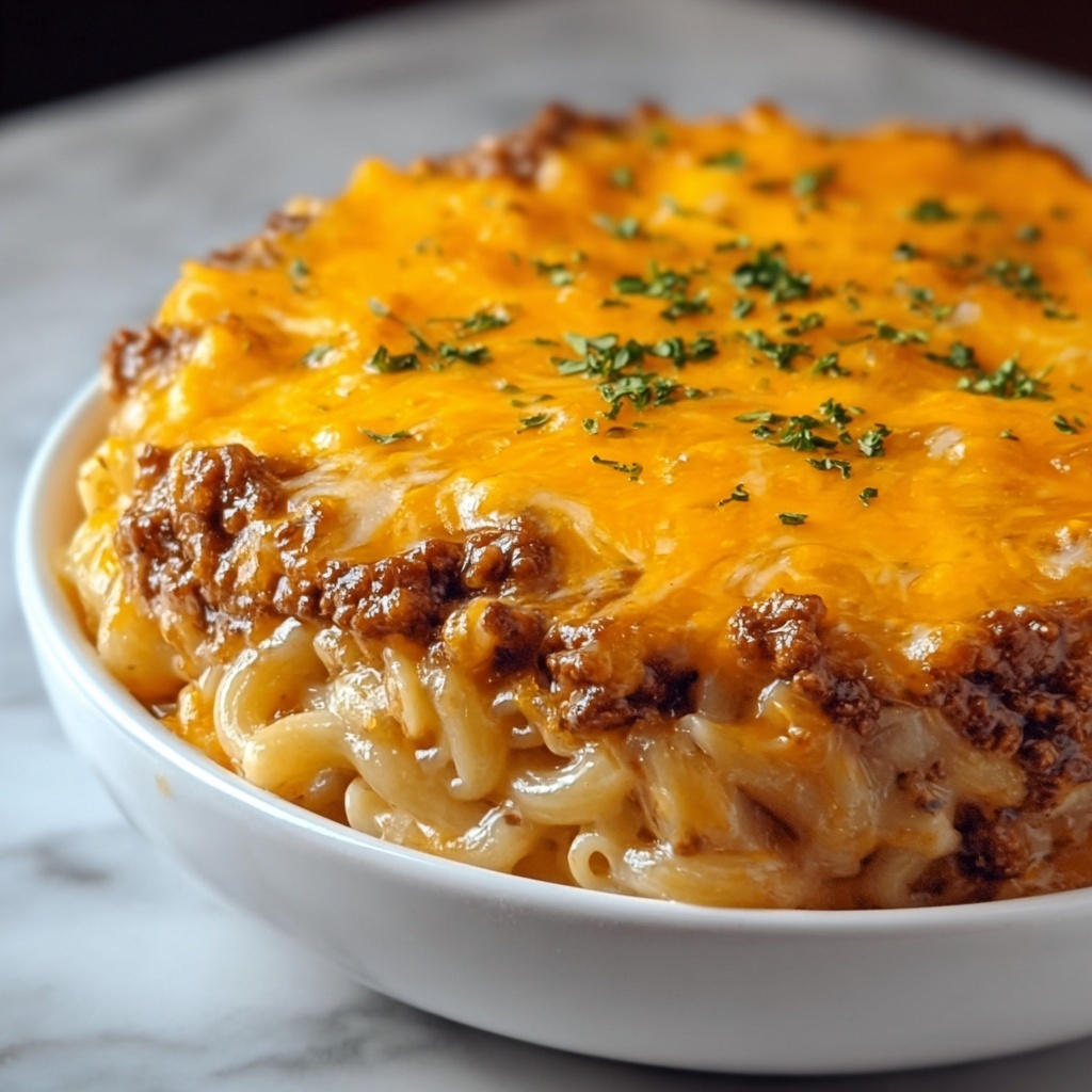 Cheddar-Crusted Ground Beef and Rice Casserole Recipe - Recipe Image