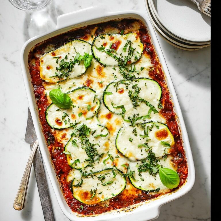 Zucchini Lasagna (Not Watery) with Ricotta, Bolognese, and Fresh Herbs Recipe