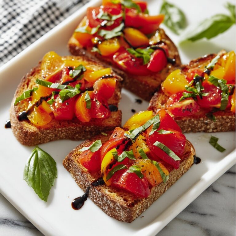 Tomato and Pepper Bruschetta Recipe