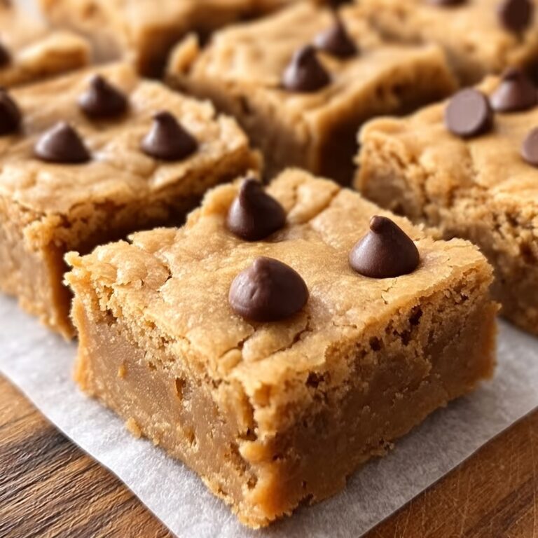 Healthy Peanut Butter Greek Yogurt Breakfast Blondies Recipe
