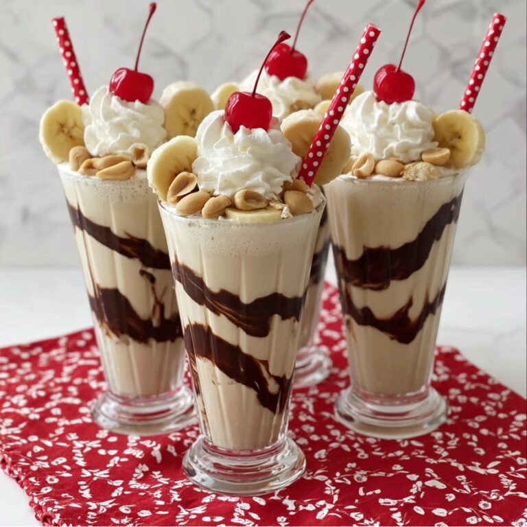 Banana Split Milkshakes Recipe