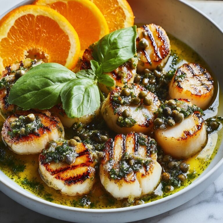 Scallops with Orange, Basil, and Caper Dressing Recipe