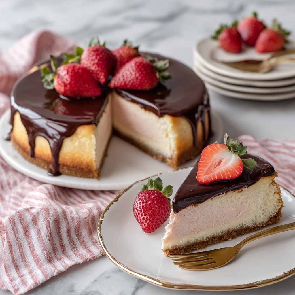 Chocolate Strawberry Cheesecake Recipe - Recipe Image